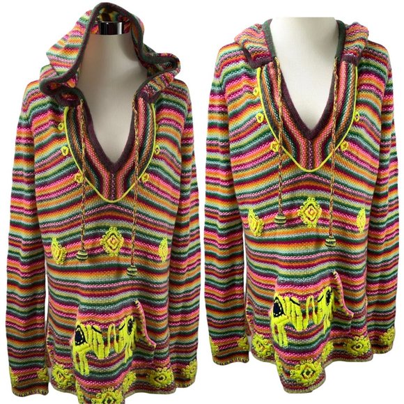 New Calypso Barth Cashmere Embroidered Oversized Sweater